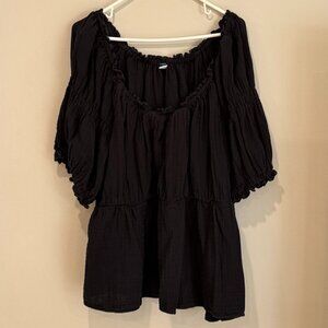 3X Old Navy Shirt - Black, Cropped